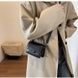 Женская классическая сумка маленькая 2834-5 на ремне кросс-боди на три отдела черная 10563 фото 5