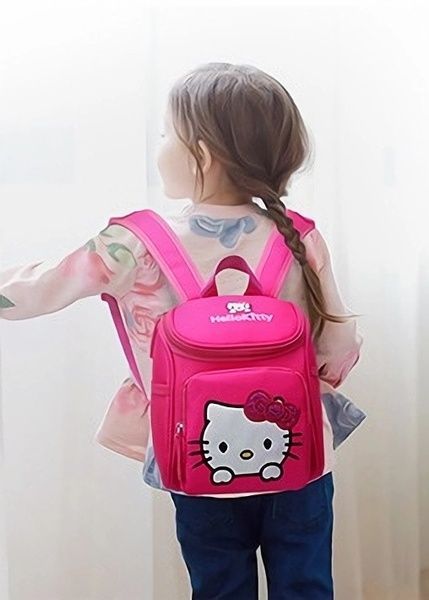 Рюкзак маленький детский на 3-4 года девочке Hello Kitty темно розовый 10310-4 фото