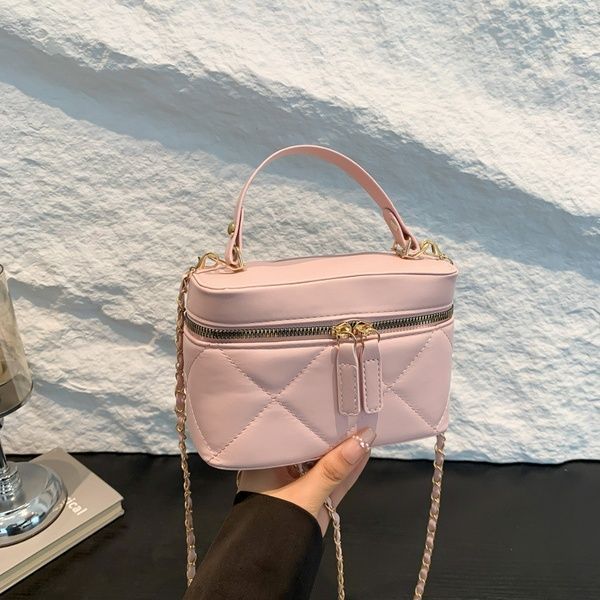 Женская сумка косметичка 10484 Vanity Bag кросс-боди розовая на цепочке 10484-4 фото