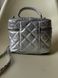 Жіноча сумка-косметичка велика 10660-BIG Vanity Bag крос-боді срібляста 10660-4 фото 4