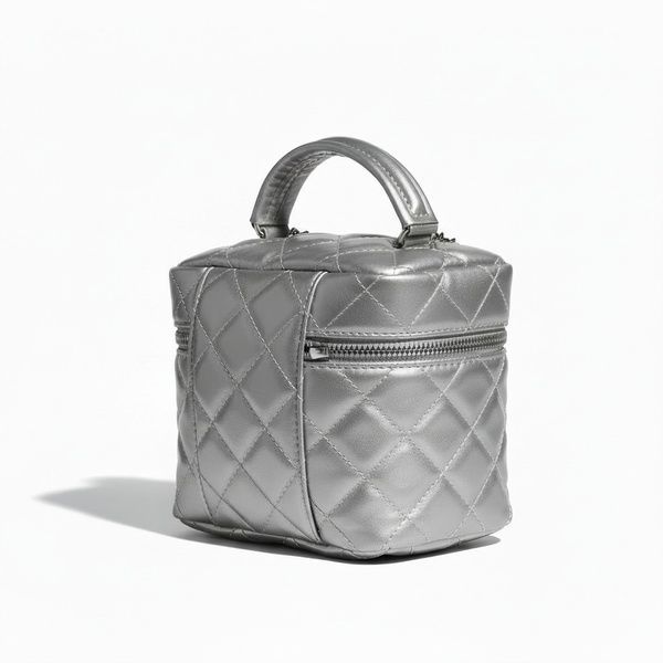 Жіноча сумка-косметичка велика 10660-BIG Vanity Bag крос-боді срібляста 10660-4 фото