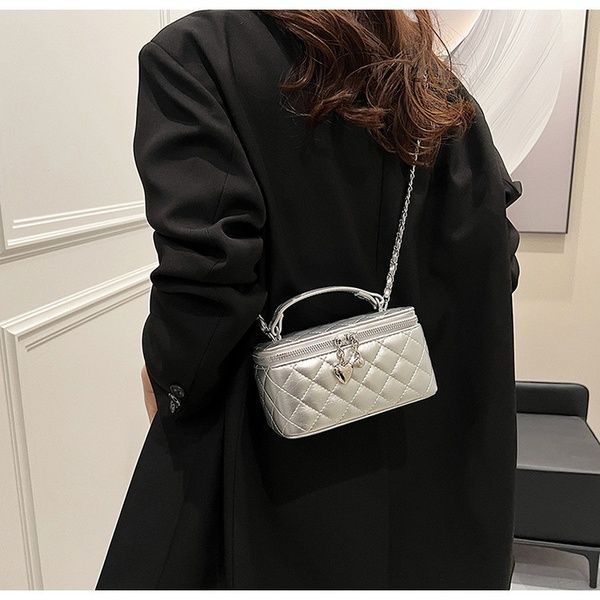 Женская сумка-косметичка 85063 Vanity Bag кросс-боди серебристая 10534-3 фото