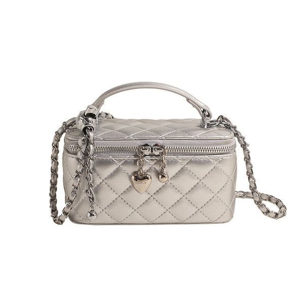 Женская сумка-косметичка 85063 Vanity Bag кросс-боди серебристая 10534-3 фото