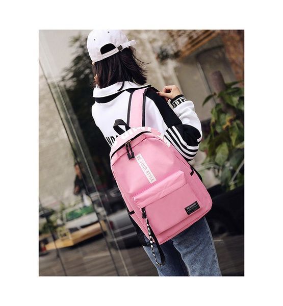 Рюкзак великий BE YOUR STYLE жіночий дитячий шкільний портфель рожевий 00443-7 фото