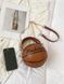 Жіноча кругла сумка BASKETBALL м'яч на ланцюжку коричнева 10295-3 фото 8