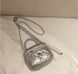Жіноча сумка-косметичка маленька 10660-SMALL Vanity Bag крос-боді срібляста 10660-2 фото 5