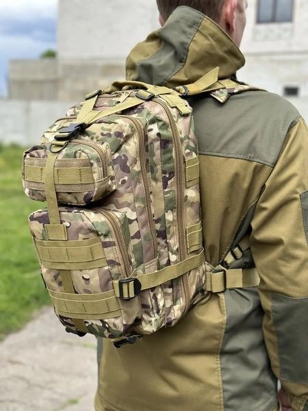 Рюкзак B02 тактичний військовий 25л мультикам 00959-7 фото