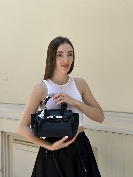 Женская черная сумка 23074 кросс-боди с двумя ручками 10309-1х фото