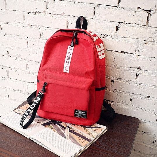 Рюкзак большой BE YOUR STYLE мужской женский детский школьный портфель красный 00443-6 фото