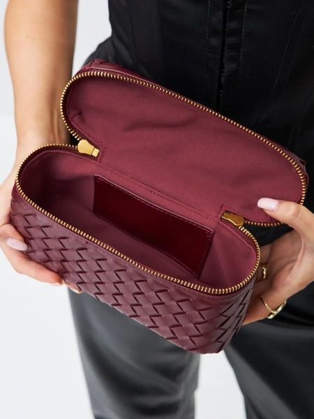 Жіноча сумка-косметичка В2005 Vanity Bag крос-боді червона бордова 10541-4 фото
