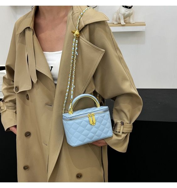 Женская сумка-косметичка 3088 Vanity Bag кросс-боди голубая 10666-3 фото