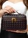 Жіноча сумка-косметичка В2005 Vanity Bag крос-боді темно-коричнева 10541-3 фото 2