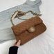 Жіноча сумка крос-боді 8067 замшева коричнева c009 фото 1