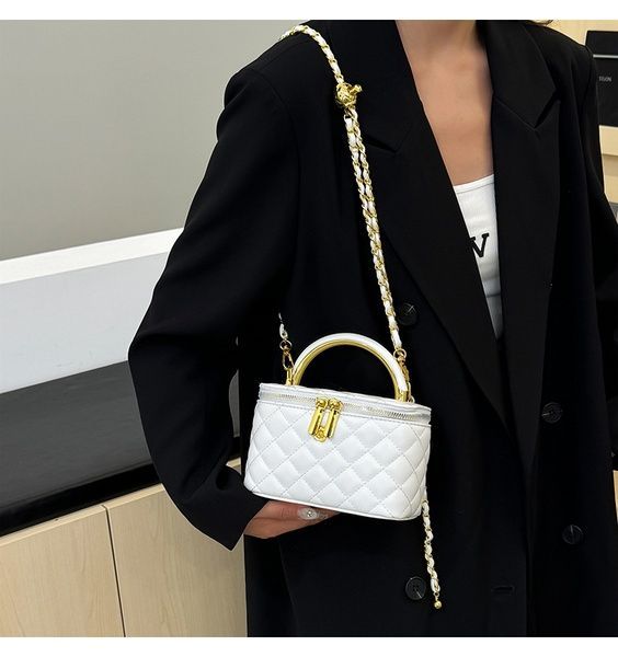 Женская сумка-косметичка 3088 Vanity Bag кросс-боди белая молочная 10666-2 фото