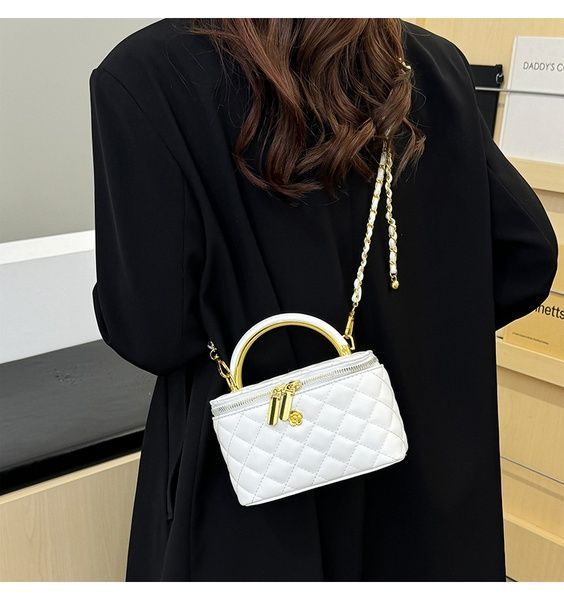 Женская сумка-косметичка 3088 Vanity Bag кросс-боди белая молочная 10666-2 фото