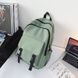 Рюкзак с карманами 658 женский мужской детский школьный портфель зеленый 10222F-3 фото 2