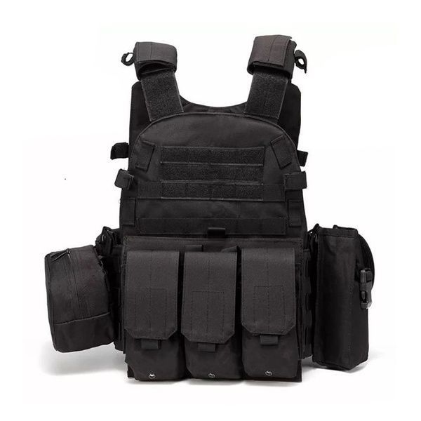 Жилет тактический плитоноска A64 MOLLE черная военная армейская 00931-4 фото