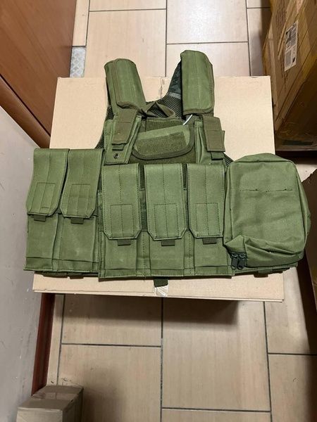 Жилет тактический плитоноска A58 MOLLE военная армейская зеленая олива A58 фото
