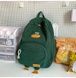 Рюкзак для мальчика девочки детский школьный портфель вельветовый зеленый 10373 фото 2