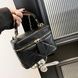 Жіноча сумка косметичка 10484 Vanity Bag крос-боді чорна на ланцюжку 10484-1 фото 3