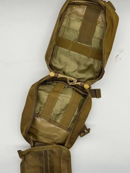 Подсумок аптечка молли на липучке MOLLE A87 олива зеленая 10151-4 фото