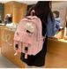 Рюкзак с карманами 3856 женский детский школьный портфель розовый 10223-3 фото 5