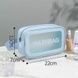 Женская косметичка органайзер WASHBAG SMALL с одной ручкой голубая 10201small-4 фото 7