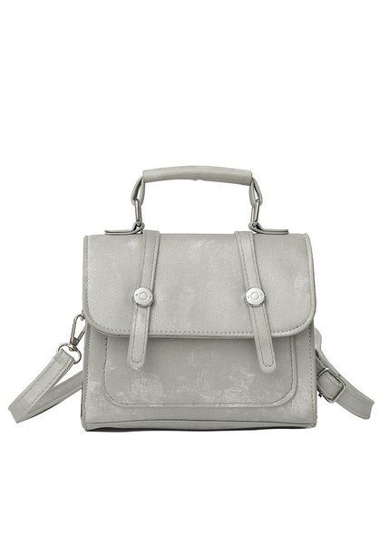 Жіноча сумка 9648 крос-боді замшева сіра срібляста 10323-4 фото