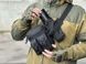 Поясна тактична сумка А33 військова бананка чорна 10155 фото 2