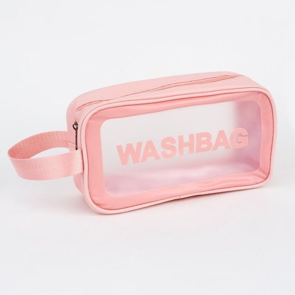 Женская косметичка органайзер WASHBAG MEDIUM с одной ручкой розовая 10201medium-1 фото