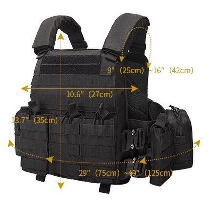 Жилет тактический плитоноска YAKEDA molle койот 10204-4 фото