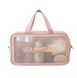 Жіноча косметичка органайзер WASHBAG MEDIUM з двома ручками рожева 10201medium-5 фото 1