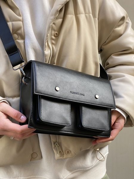 Сумка FILWHITEBAG прямоугольная через плечо кросс-боди черная 10190x фото