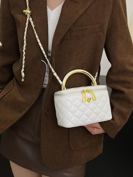 Жіноча сумка-косметичка 2814 1032 Vanity Bag крос-боді біла молочна 10598-2 фото