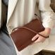 Женская классическая сумка 5611 рептилия через плечо клатч на короткой ручке багет темно коричневая 00917-4 фото 7