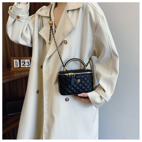Женская сумка-косметичка большая 1251 Vanity Bag кросс-боди черная 10653B фото