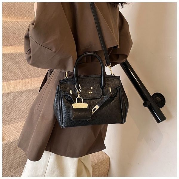 Женская сумка тоут кросс-боди 7265 большая черная 10805B фото