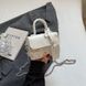 Женская сумка 9956 кросс-боди маленькая с одной ручкой белая с бежевым 10381S фото 1