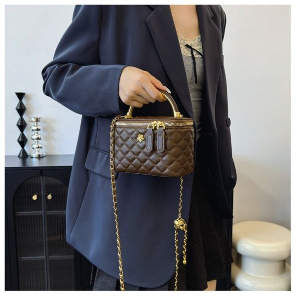 Жіноча сумка-косметичка велика 1251 Vanity Bag крос-боді коричнева 10653B фото