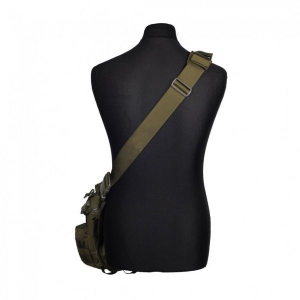 Тактическая военная сумка A03 через плечо олива зеленая 00958-1 фото