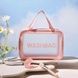 Женская косметичка органайзер WASHBAG BIG с двумя ручками розовая 10201big-1 фото 3