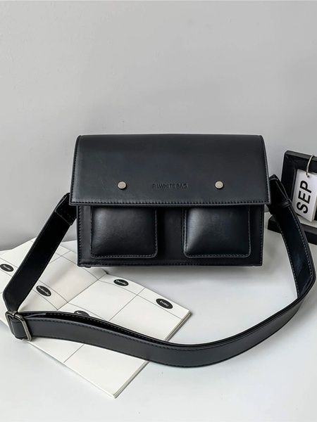 Сумка FILWHITEBAG прямокутна через плече крос-боді чорна 10190 фото