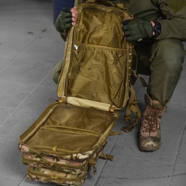 Рюкзак ZE002 тактичний військовий 50л мультикам 00960-4 фото