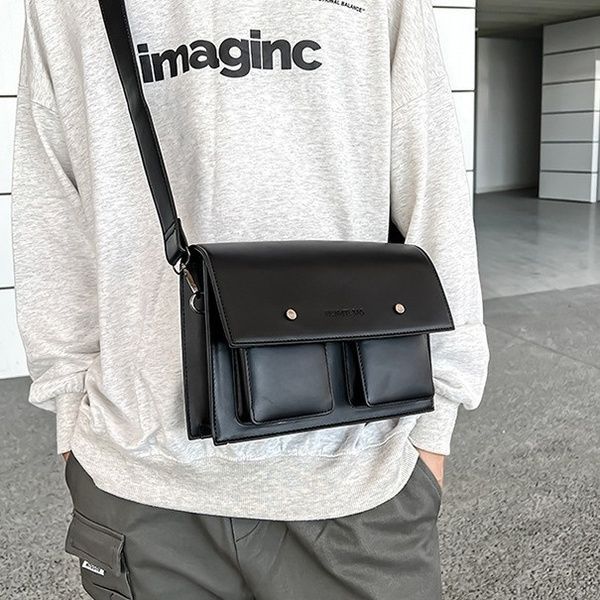 Сумка FILWHITEBAG прямокутна через плече крос-боді чорна 10190 фото