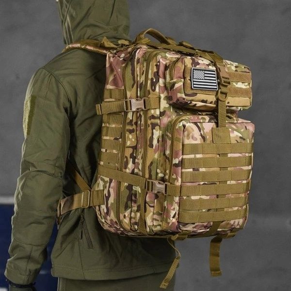 Рюкзак ZE002 тактичний військовий 50л мультикам 00960-4 фото