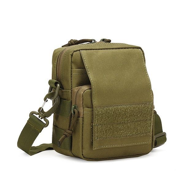 Поясная тактическая сумка военная A72 MOLLE через плечо подсумок молли олива зеленая 10159-2 фото
