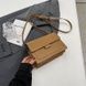 Жіноча бежева класична сумка велика 2834-4 на пояс крос-боді на три відділи 10315-2х фото