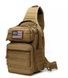 Тактична сумка D14 через плече військова сумка слінг койот пісочний D14 фото