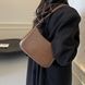 Женская классическая сумка кросс-боди 2661 через плечо багет коричневая 10509-4 фото 5