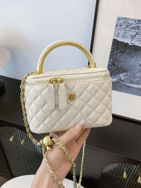 Женская сумка-косметичка большая 1251 Vanity Bag кросс-боди белая молочная 10653B фото